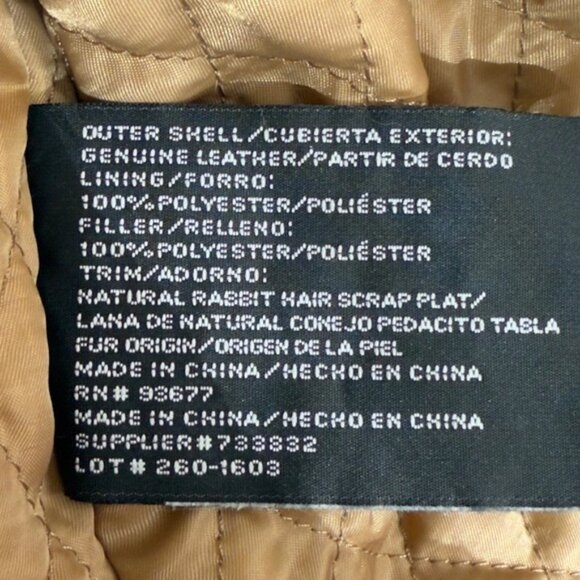 Vintage Suede Fur Trim Jacket Rabbit Collar Cuffs Y2K Mob Wife Boho Chic Medium - Picture 6 of 12